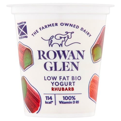 Rowan Glen Low Fat Bio Rhubarb Yogurt 125g