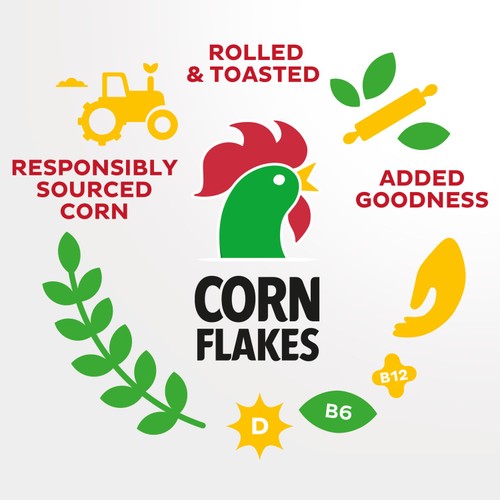 Kellogg's Corn Flakes Breakfast Cereal 1kg
