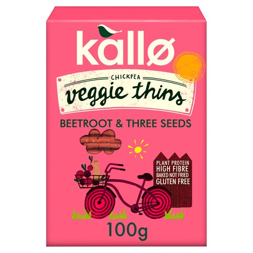 Kallo Beetroot & Mixed Seeds Veggie Thins 