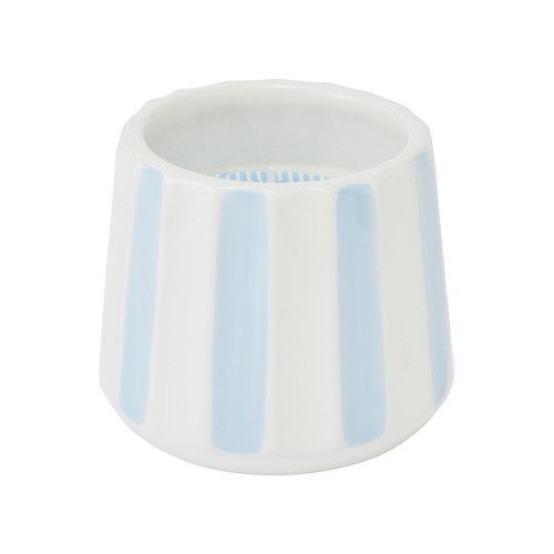 Nutmeg Home Blue Stripe Candle