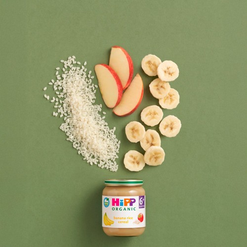 HiPP Organic Banana Rice Breakfast Baby Food Jar 4+ Months 125g