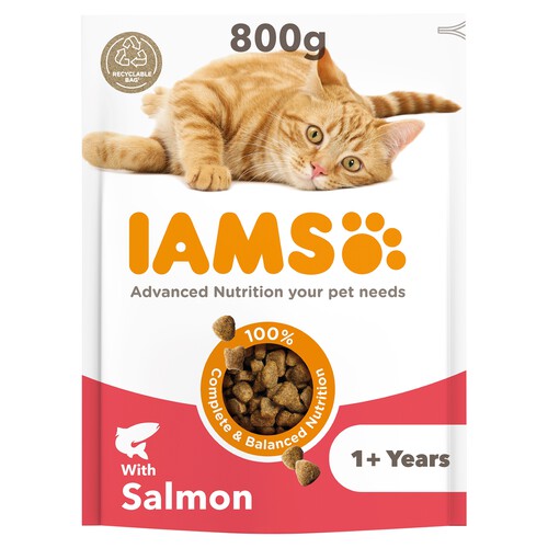 Iams For Vitality Cat Adult 1+ Years With Salmon 