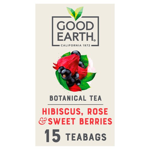 Good Earth Herbal Tea Hibiscus, Rose & Sweet Berries 15 TeaBags