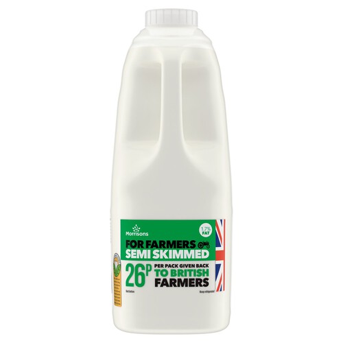 Morrisons Milk For Farmers Semi Skimmed Milk 6 Pint