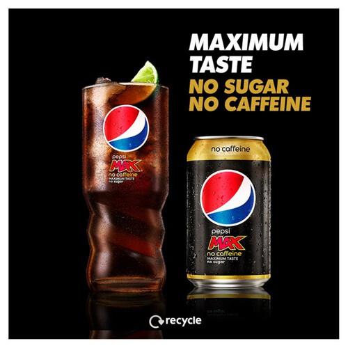 Pepsi Max No Caffeine No Sugar Cola Bottle