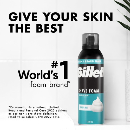 Gillette Classic Sensitive Shave Foam 400ml