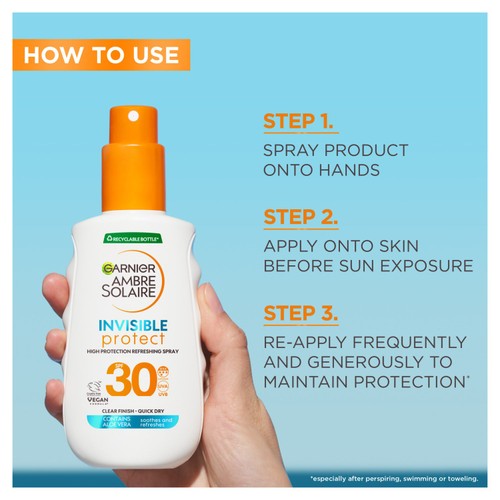 Ambre Solaire Invisible Protect Spray SPF 30   150ml