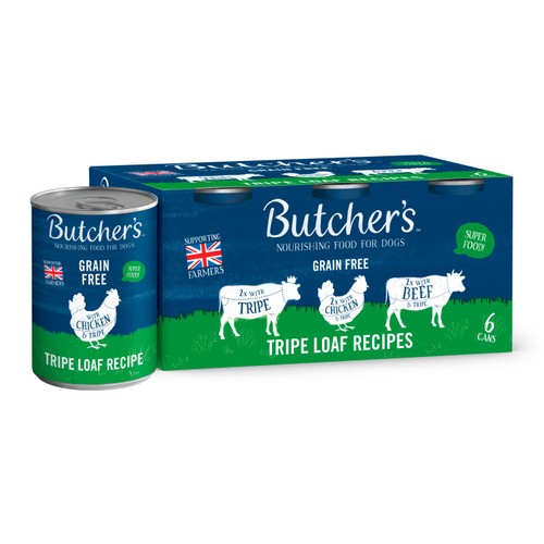 Butcher's Tripe Loaf Recipes Dog Food Tins