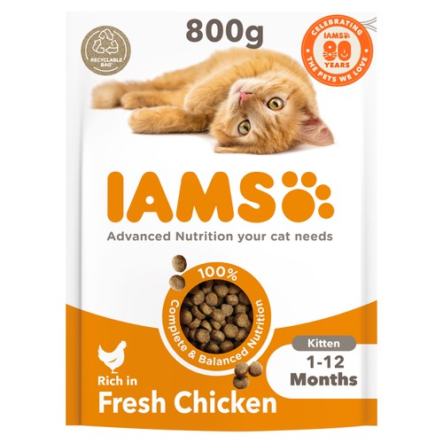 Iams For Vitality Kitten 1-12 Months With Chicken