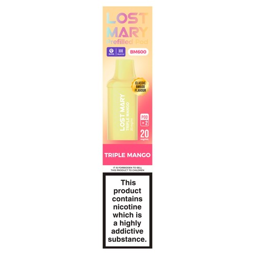 Lost Mary BM600 2 Triple Mango Prefilled Pod 20mg/ml