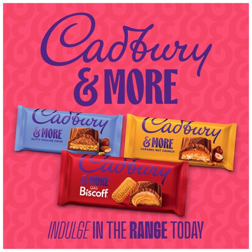 Cadbury Dairy Milk &More Nutty Praline Crisp Chocolate Bar 