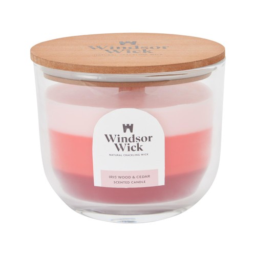 Home Style Windsor Wick Cracking Wooden Wick Candle Iris Wood & Cedar