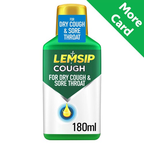 Lemsip Cough For Dry Cough & Sore Throat 