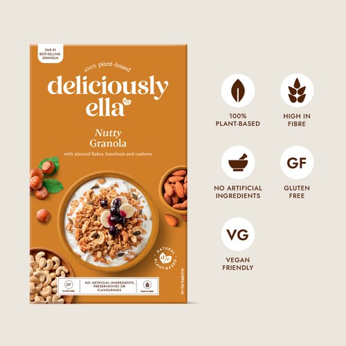 Deliciously Ella Nutty Granola Breakfast Cereal, 380g