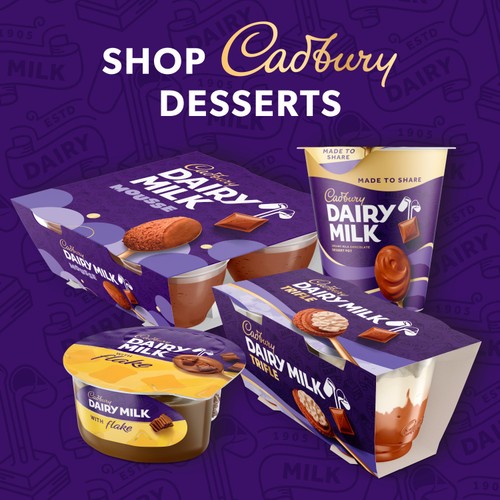 Cadbury Dairy Milk Winter Edition Chocolate Dessert Pots 2 x 60g (120g)