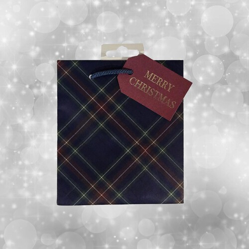 Morrisons Tartan Gift Bag Small