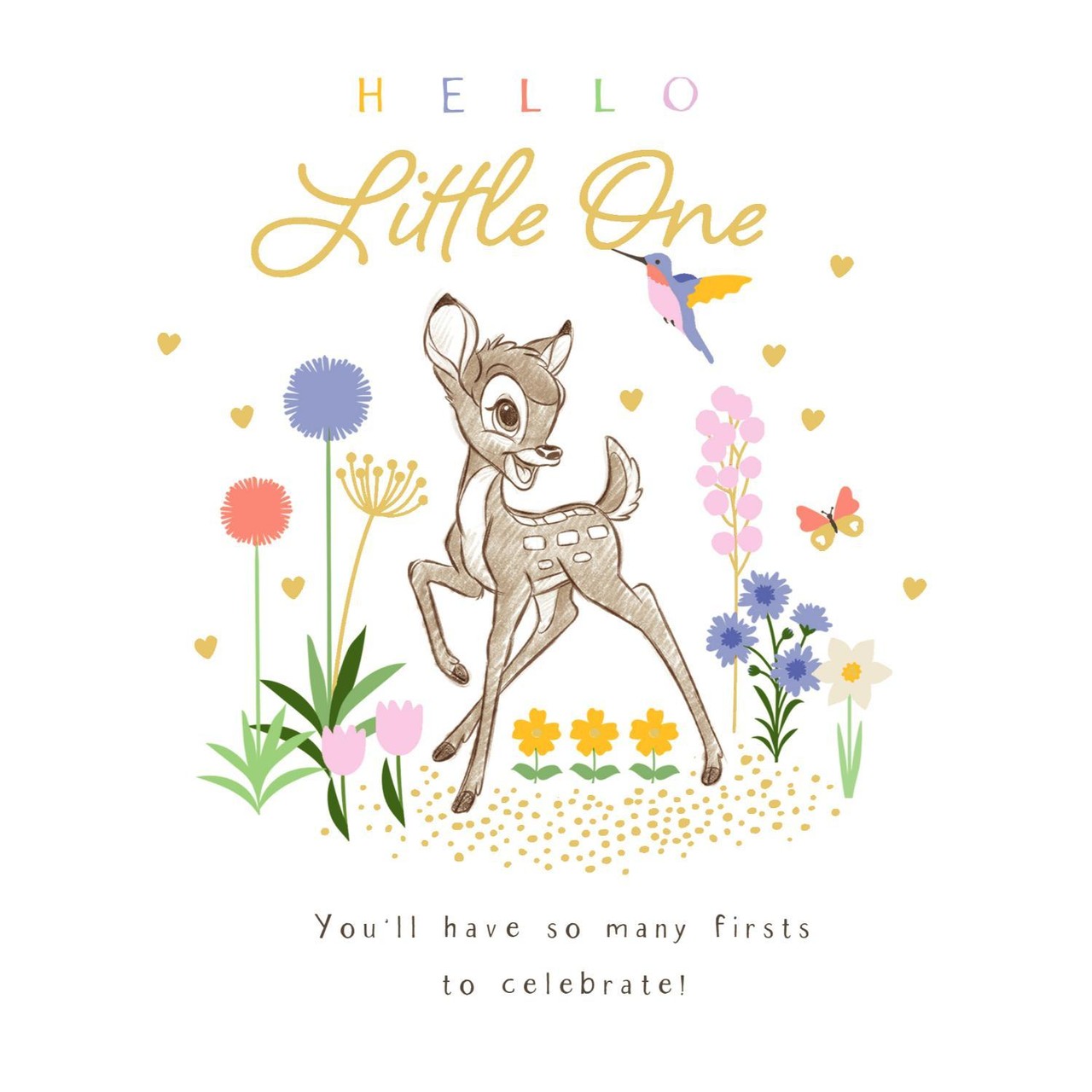 Bambi Congratulations Baby Little One Card