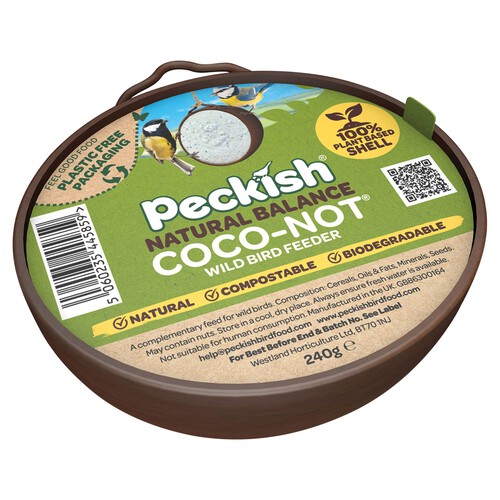 Peckish Natural Balance Coco-Not Willd Bird Feeder