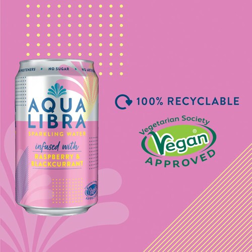 Aqua Libra Sparkling Water Raspberry & Blackcurrant 