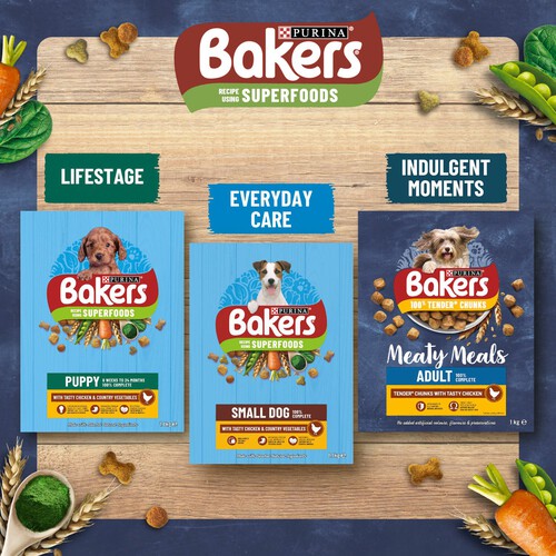 Bakers Meaty Meals Small Dog Beef Dry Dog Food 