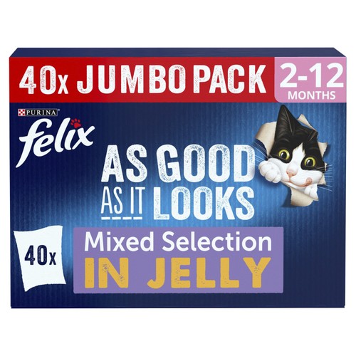 FELIX As Good As It Looks Kitten Mixed Selection In Jelly 40x85g