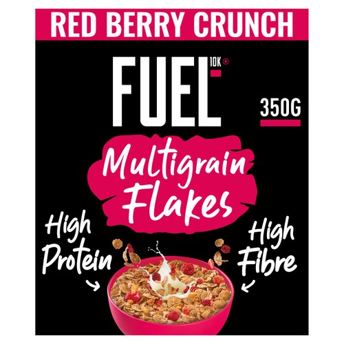 Fuel10K Red Berry Multigrain Flakes High Protein Breakfast Cereal   350g
