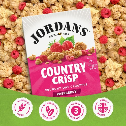 Jordans Country Crisp Raspberry Breakfast Cereal   450g