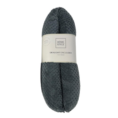 Morrisons Draught Excluder 12X90Cm Black/Grey 2 Color