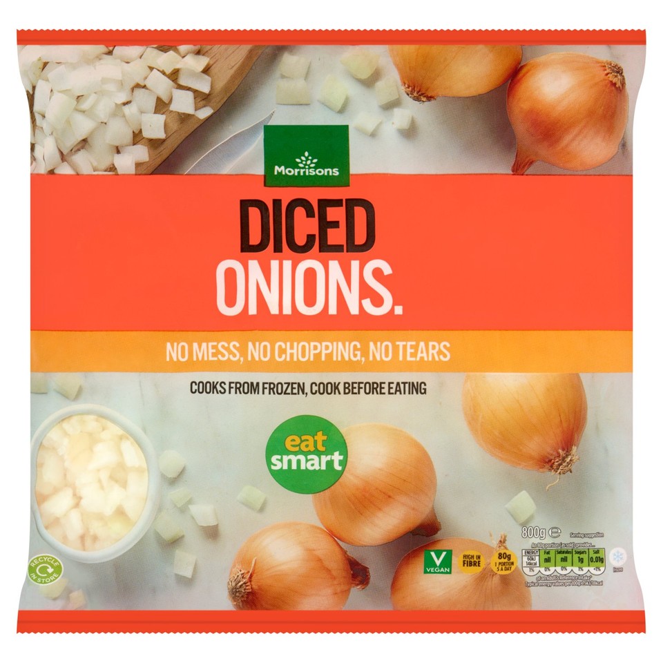 Morrisons Ready Prepared Diced Onions 800g - Morrisons Online Groceries ...