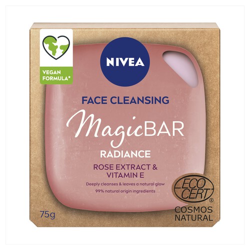 NIVEA Magic Bar Radiance Rose and Vitamin E Face Cleansing Bar 