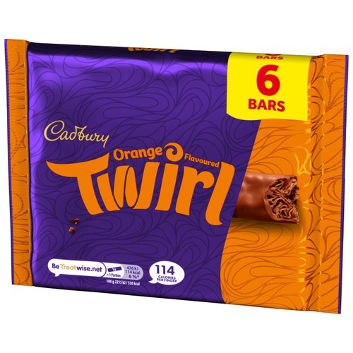Cadbury Twirl Orange Chocolate Multipack 6 x 22g