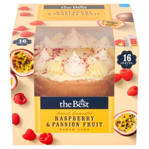 Morrisons The Best Raspberry & Passion Fruit Naked Cake   Serves 16