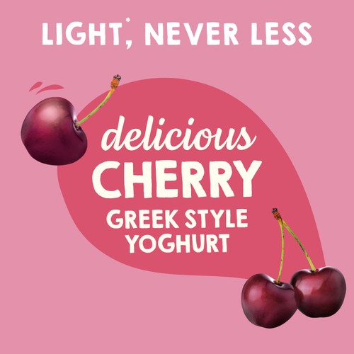 Light & Free Cherry Greek Style Yogurt 4 x 115g (460g)