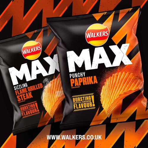 Walkers Max Flame Grilled Steak Crisps