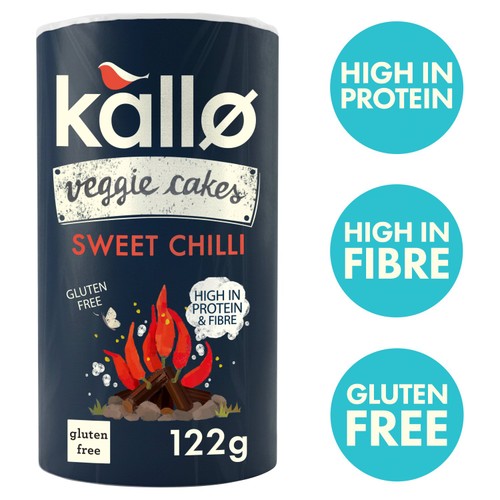 Kallo Sweet Chilli Lentil & Pea Veggie Cakes 122g