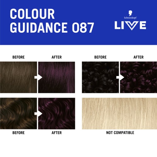 LIVE Intense Colour Permanent Hair Dye 087 Mystic Violet
