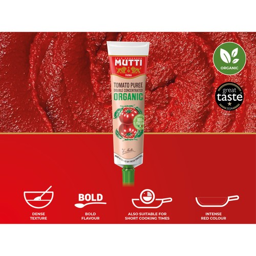 Mutti Organic Double Concentrate Tomato Puree 185g