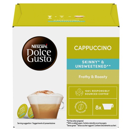 Nescafe Dolce Gusto Skinny Cappuccino Coffee Pods 8s
