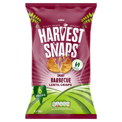 Harvest Snaps Lentil Crisps BBQ 