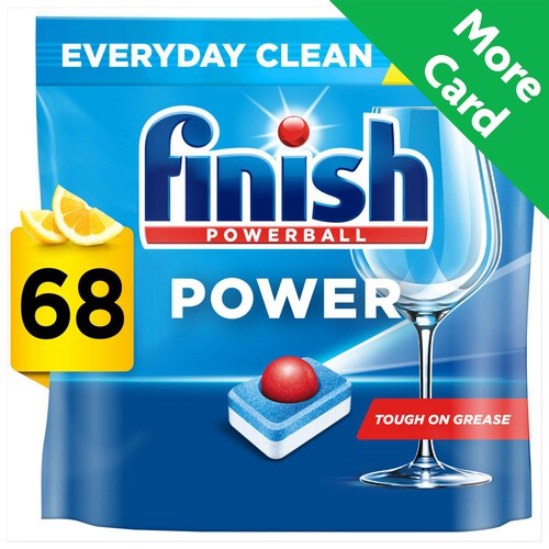 Finish Power 68s Lemon Dishwasher Tablets