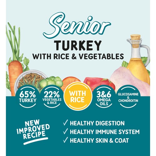 Naturo Senior Dog Turkey & Rice With Vegetables