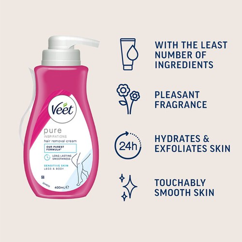 Veet Pure Hair Removal Cream Body & Legs for Sensitive Skin