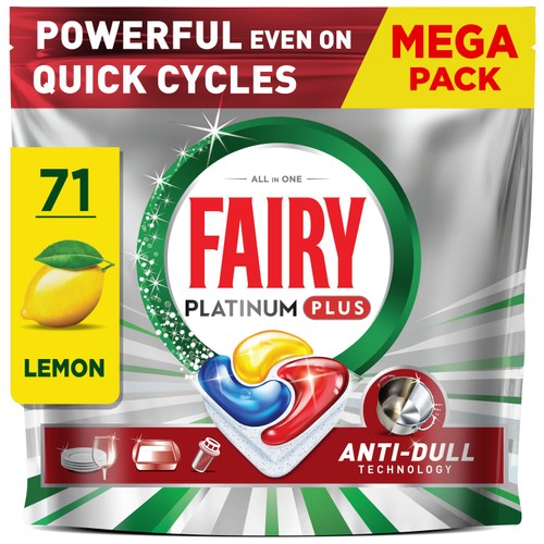 Fairy Platinum Plus All-in-One Dishwasher Tablets Lemon