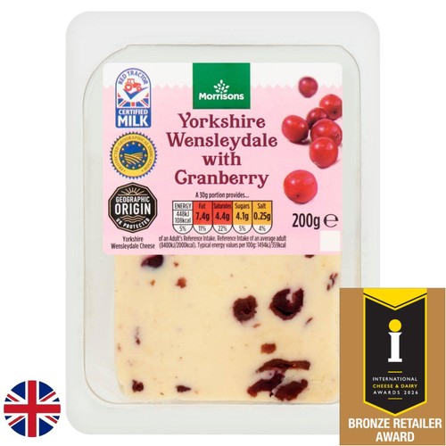 Morrisons British Yorkshire Wensleydale with Cranberry 200g
