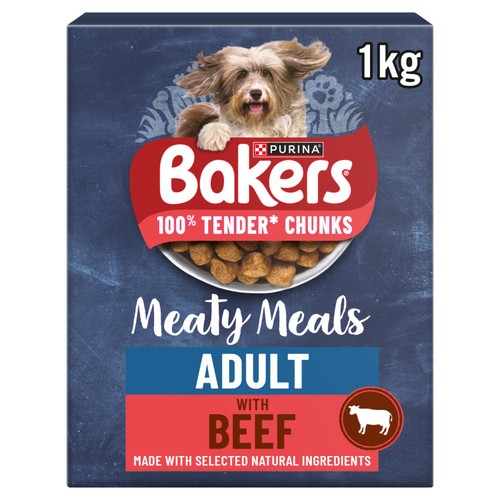Bakers Meaty Meals Adult Dry Dog Food Beef