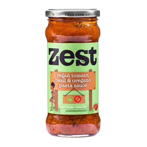 Zest Vegan Tomato, Basil & Oregano Pasta Sauce