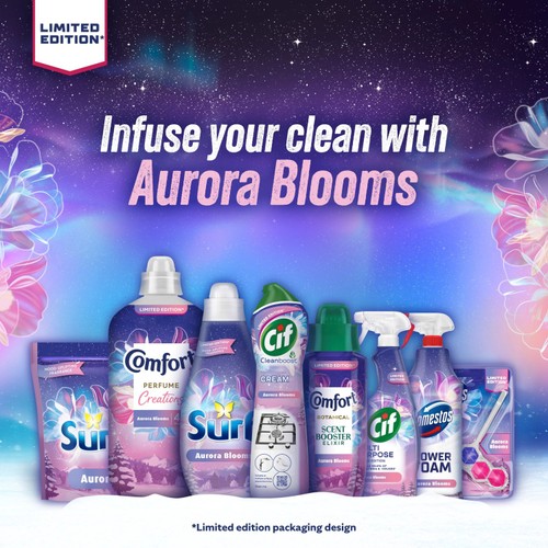 Domestos Power Foam Toilet & Bathroom Cleaner Aurora Blooms 650ml