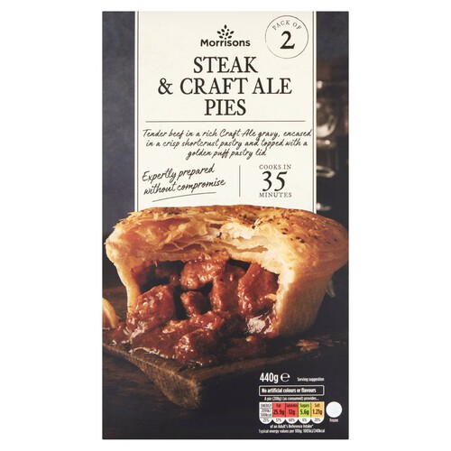 Morrisons Pub Style 2 Steak & Ale Pies 