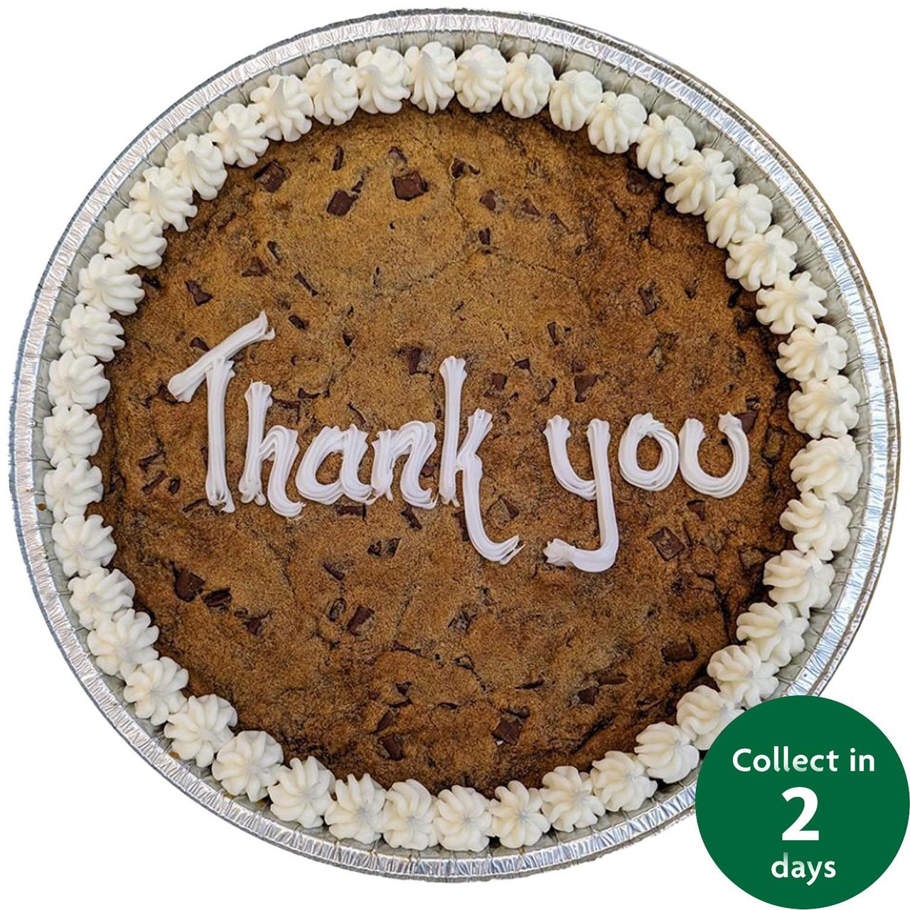 Giant 10" Chocolate Cookie Thank You (Serves 10) FTO