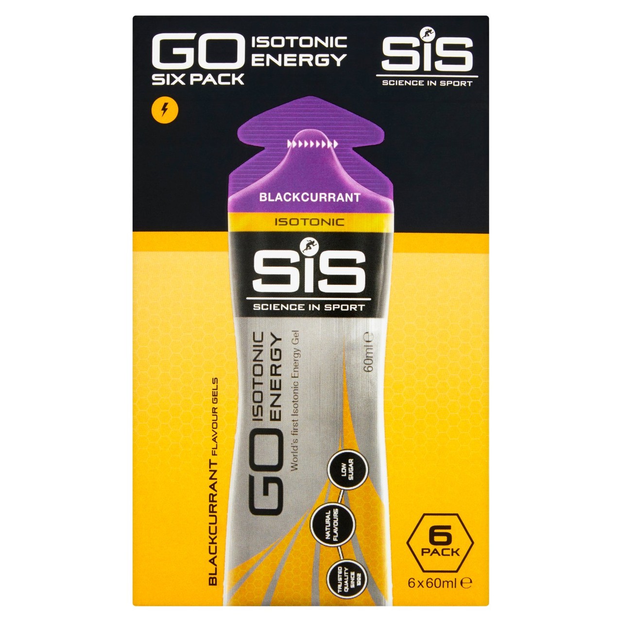 Sis Go Isotonic Energy Gels Blackcurrant 6 Pack